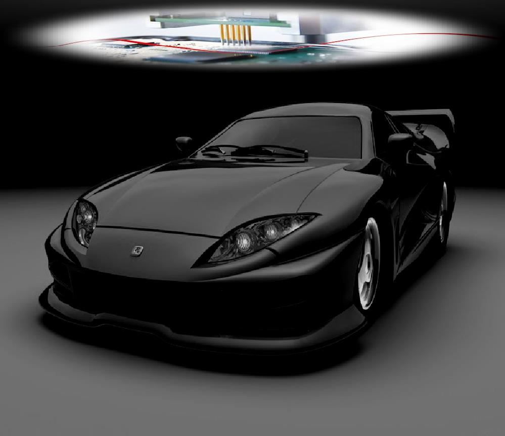 Sports car tuning background